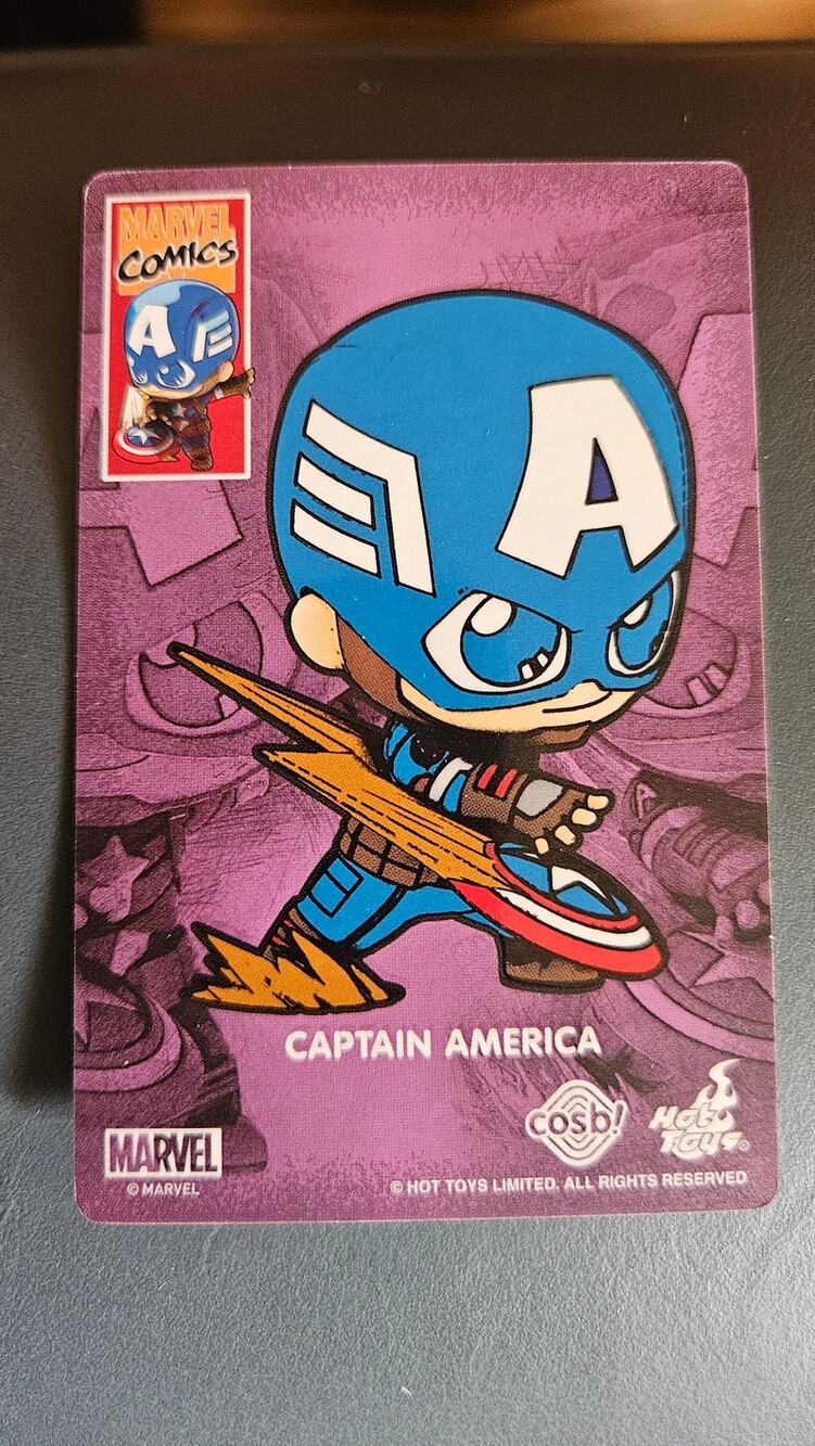 YuMe Cosbi Bobble Head Marvel Comics Collectible Figure NIP Card Captain America